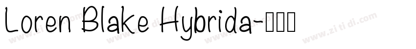 Loren Blake Hybrida字体转换
